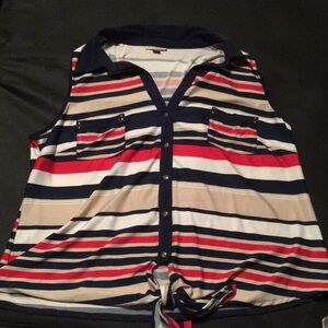 Xl blouse sleeveless multi color